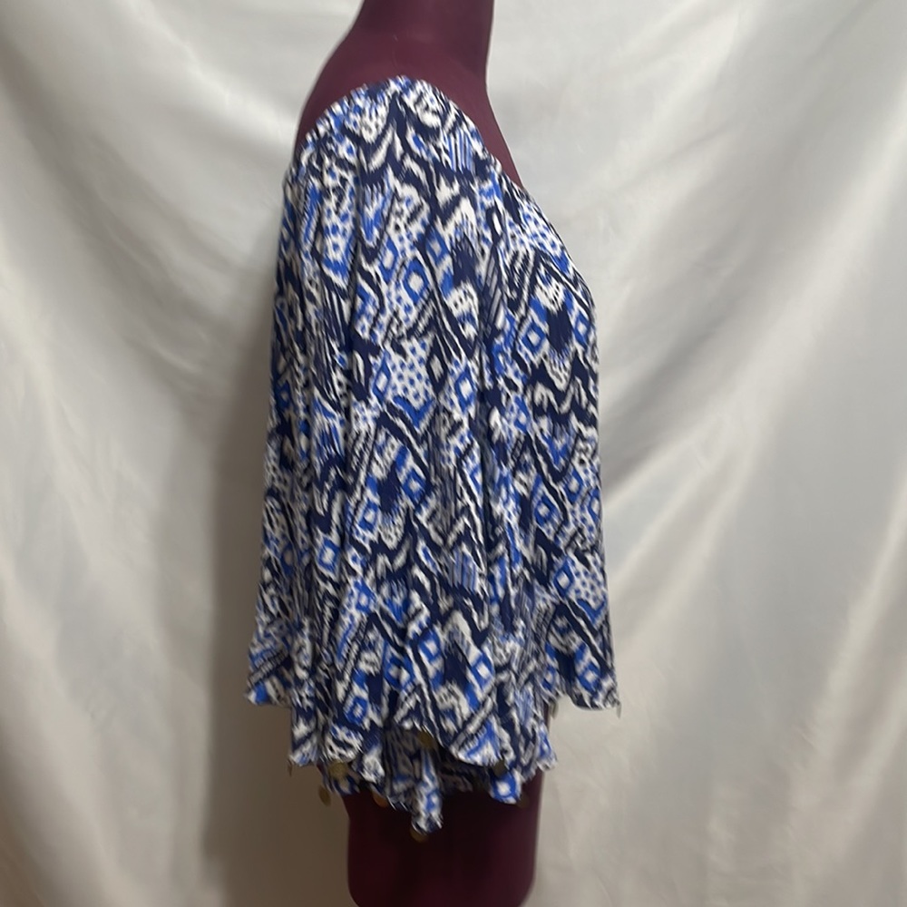Lilly Pulitzer Delaney Blue Abstract long sleeve top size L - Picture 10 of 16